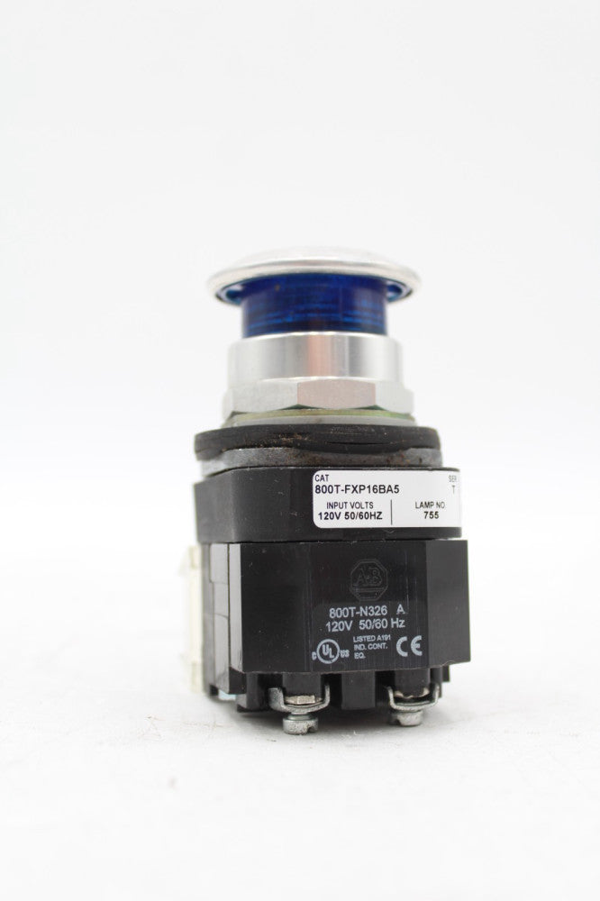 Allen-Bradley 800T-800T-FXP16BA5 Blue Mushroom Head Push Button
