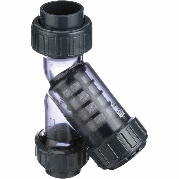 Asahi 1257015 1-1/2in/40mm, Socket/Threaded PVC EPDM Y Strainer 150 Psi 20 Mesh