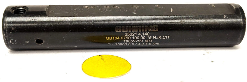 GUHRING BORING & GROOVING BAR HOLDER 4MM ID 100MM OAL 9250210041400