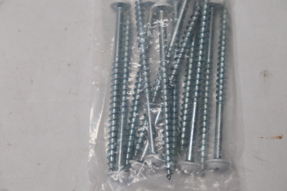 (1008-Pk) Pan Head Phillips Sheet Metal Screw White Stainless Steel #8 x 3"