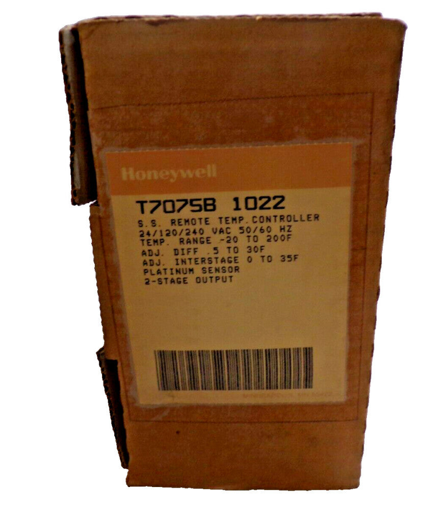 NEW HONEYWELL T7075B1022 REMOTE TEMPERATURE CONTROLLER -20 TO 200ºF