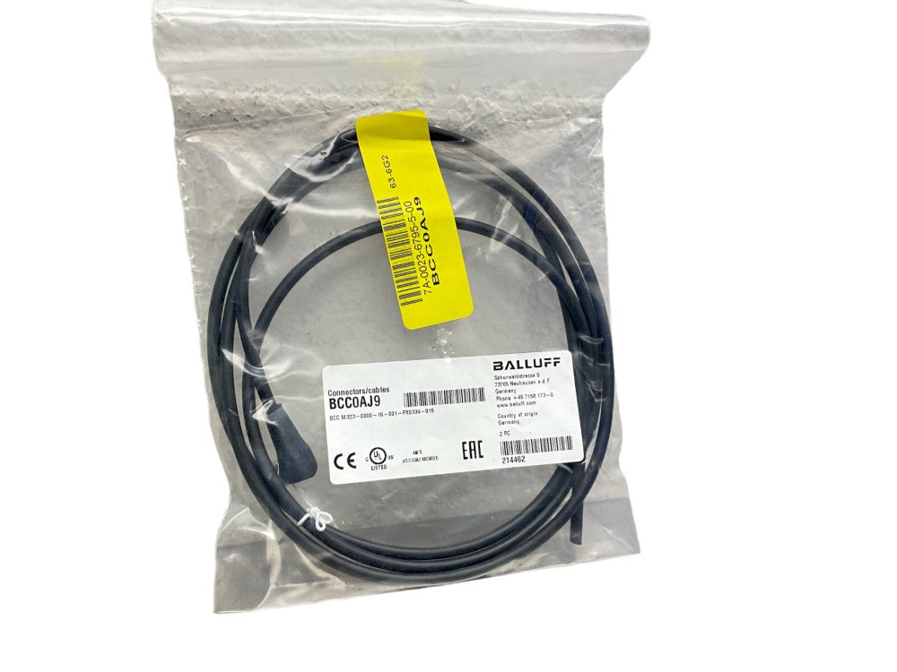 BALLUFF BCC0AJ9, BCC M323-0000-10-001-PX0334-015, CONNECTOR 01 STYLE M8X1