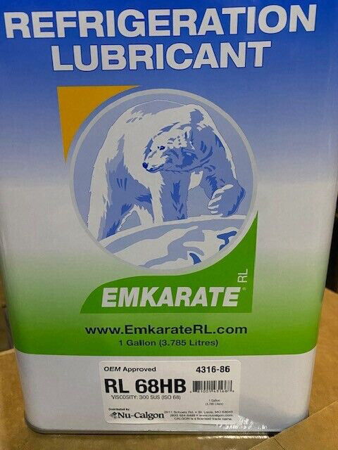 NU-CALGON Refrigeration Oil 4316-86 1 Gallon, EMKARATE, RL-68HB