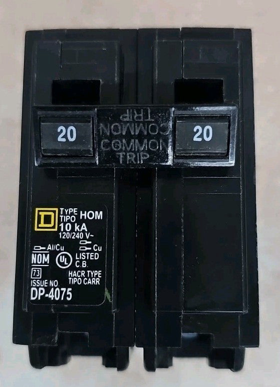 NEW Square D HOM220 20 A Miniature Circuit Breaker W#