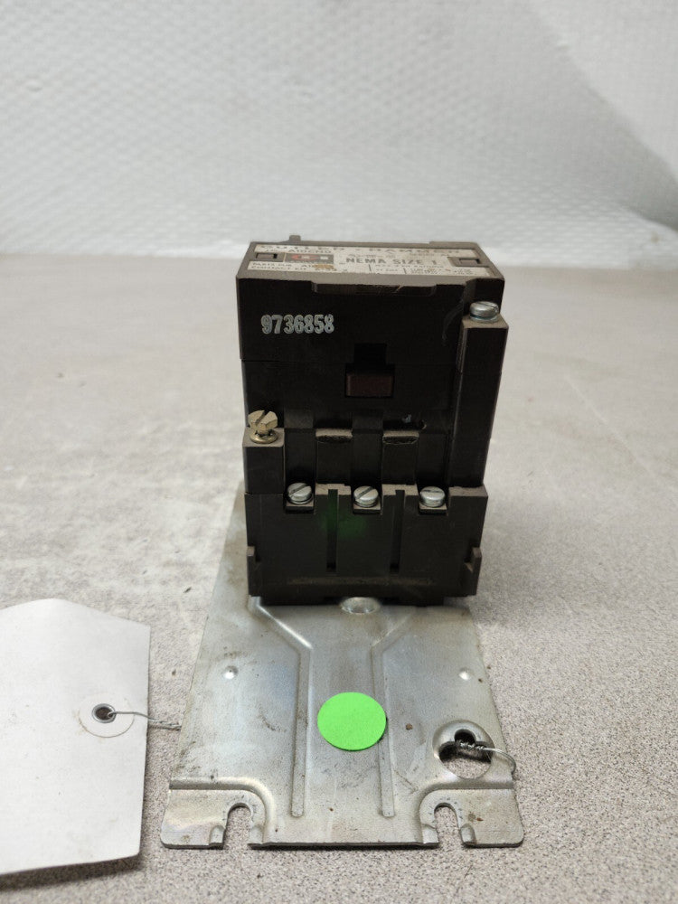 USED CUTLER HAMMER MOTOR STARTER A10CN0 SER A1 NEMA SIZE 1