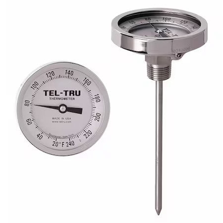 Tel-Tru Gt300r-1514 Analog Dial Thermometer,Stem 15" L