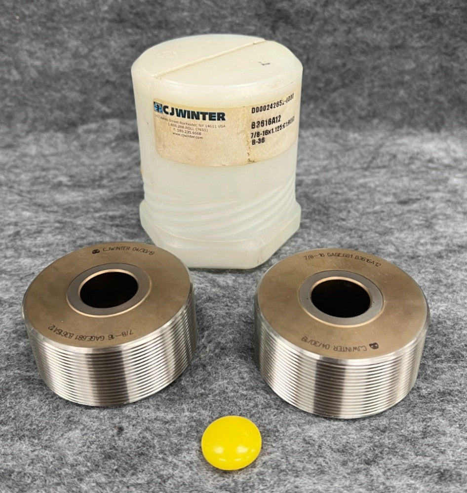 CJ WINTER 7/8"-16 THREAD ROLLS LOT OF 2