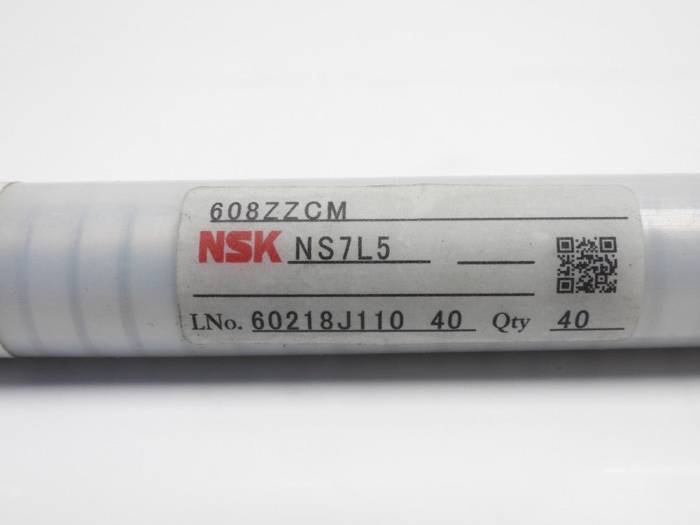 (40pcs) NSK 608ZZCM NS7L5 Deep Groove Miniature Ball Bearing, 8mm x 22mm x 7mm