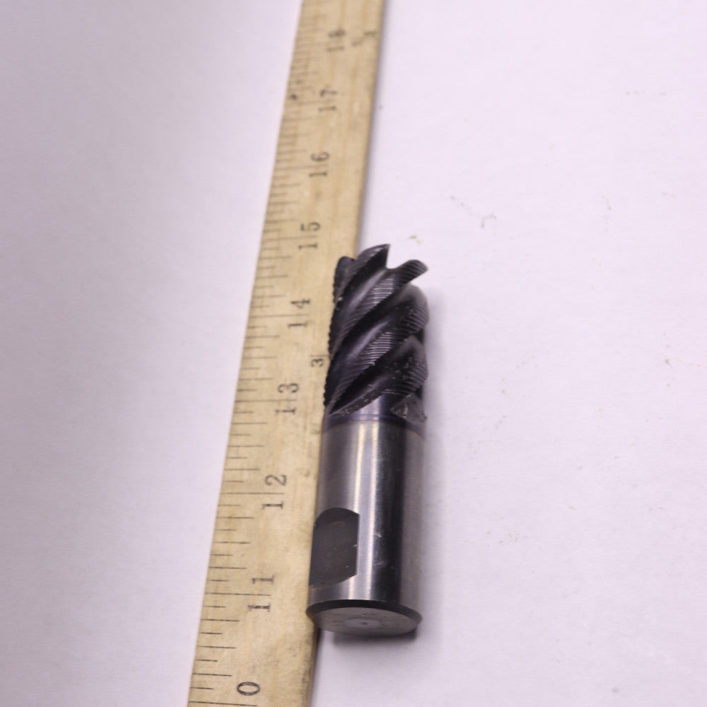 Corner Radius End Mill 45-Deg Helix Regular Length Carbide 5-Fl 4" Length 1"