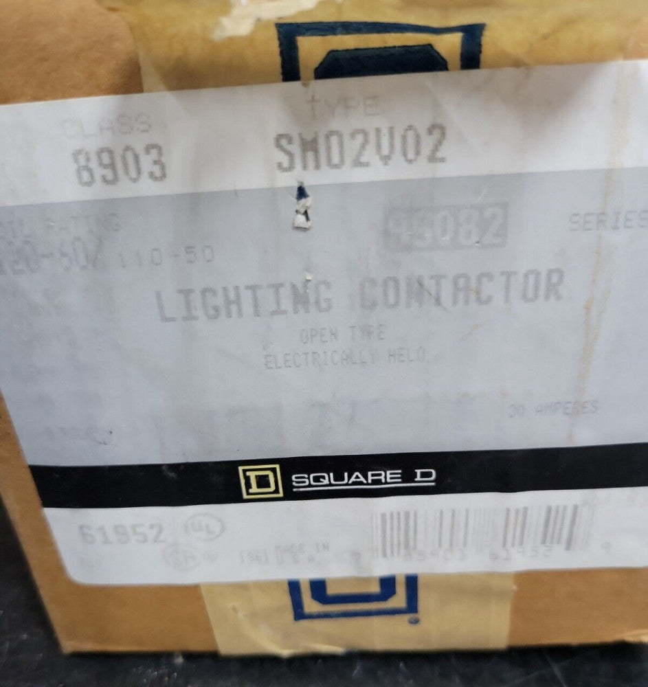 OLD NIB Square D 8903 SM02V02 Lighting Contactor 30 Amp 4 pole 120V Coil NEW