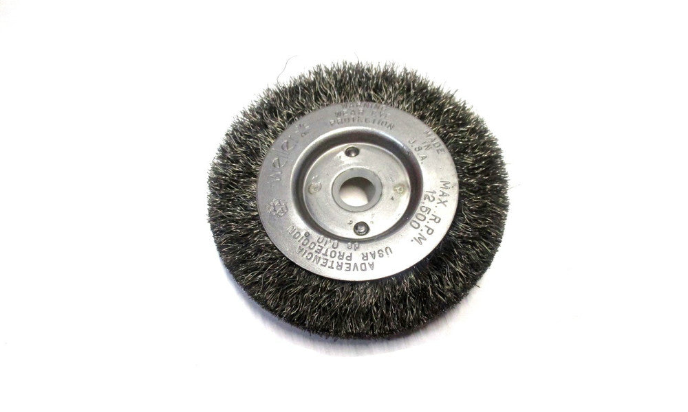 Weiler (00214) 3" OD 1/2" Arbor Hole 12500 RPM Crimped Steel Wheel Brush