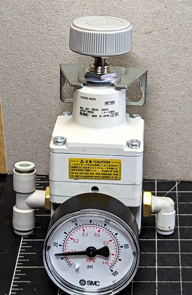 IR2020-N02B Regulator - 0.16 scfm, 1/4 NPT, Relief Valve, 1.45 to 116 psi. [A4BA