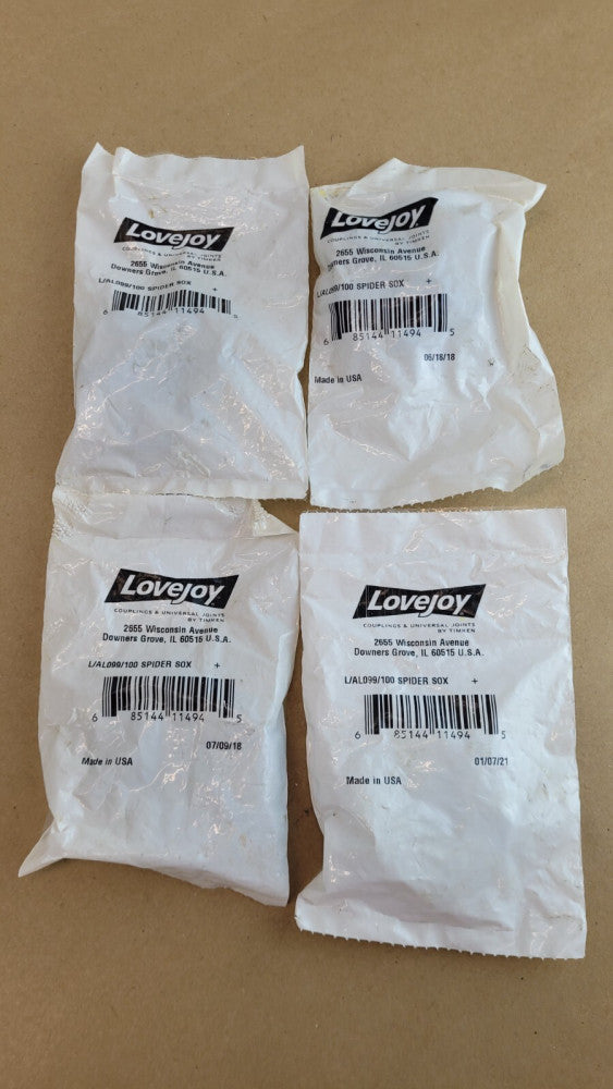 Lot of 4 Lovejoy L/AL099/100 Spider SOX Coupling Spiders