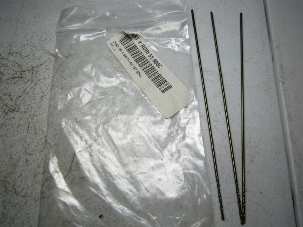 RDRI 51 906C #51 x 6" OAL CO A/C Extension Drill Bit - Pack of 3