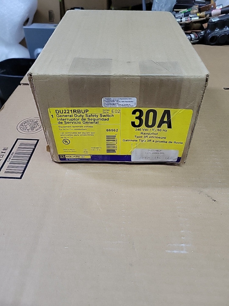 Square D DU221RBUP General Duty Safety Switch 30 Amp 240VAC Type 3R Enclosure