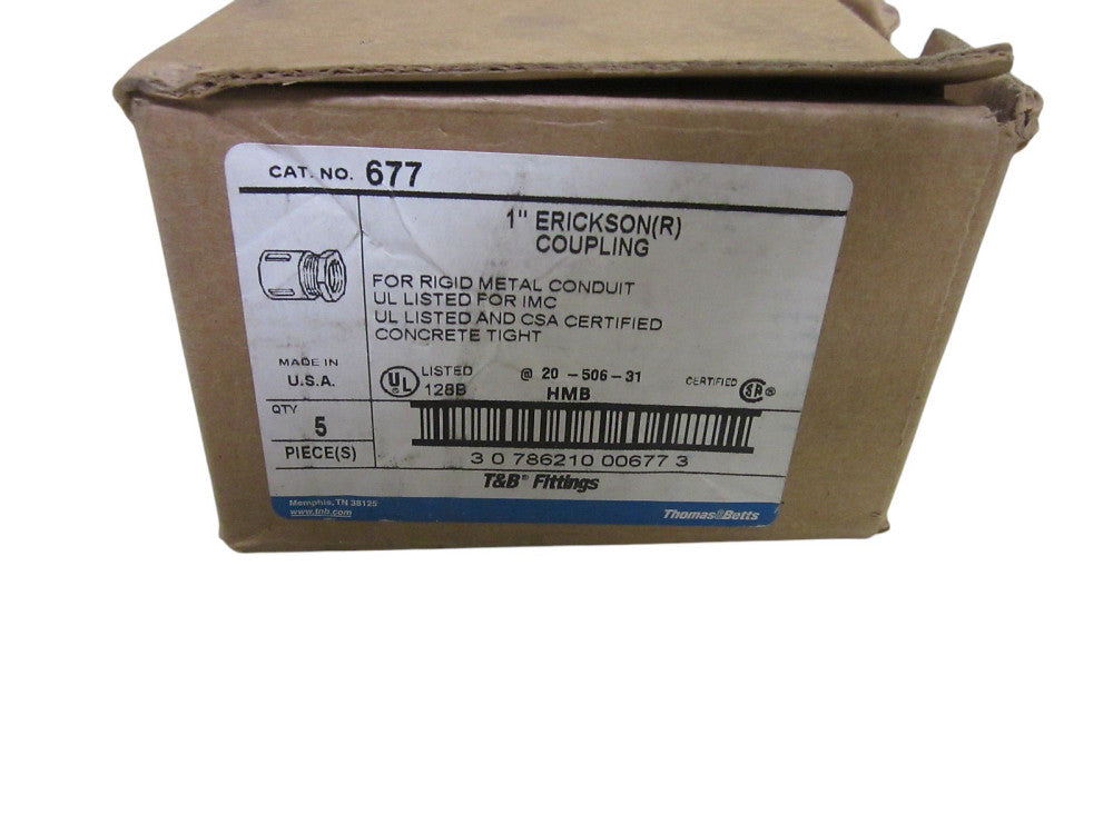 LOT OF 5 THOMAS & BETTS 677 1" ERICKSON(R) COUPLING NSMP