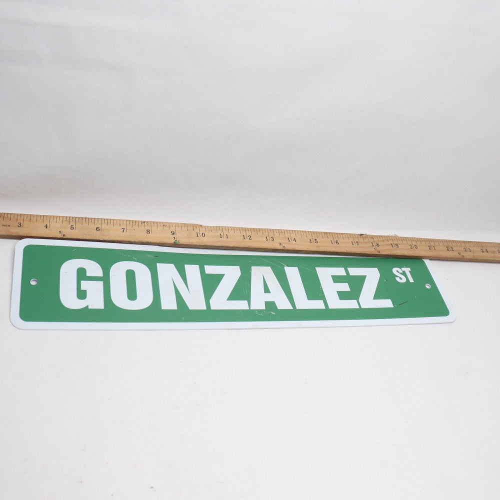 Gonzalez Street Sign Indoor/Outdoor Children's Name Room Sign Plastic 18"