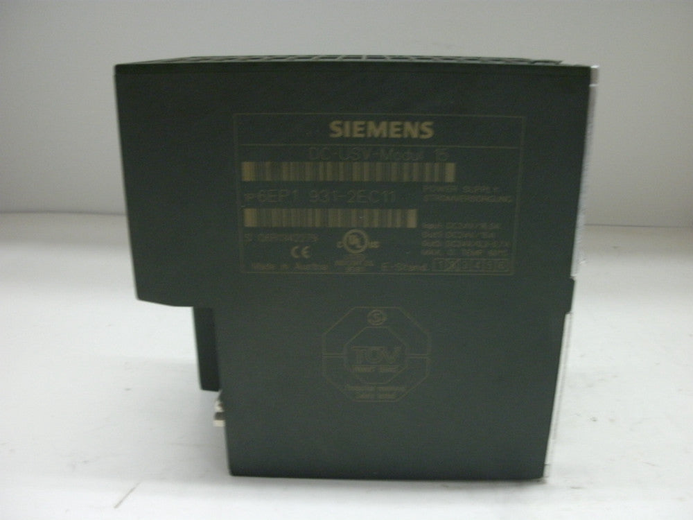 SIEMENS 6EP1 931-2EC11 POWER SUPPLY DC-USV-MODUL 15 24V DC