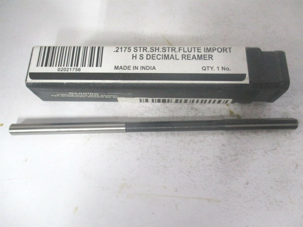 (144429602175000) 0.2175" Diam 6-Flute Straight Shank HSS Chucking Reamer