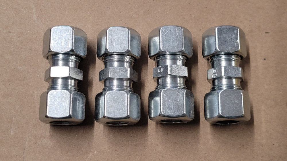 Lot Of 4 Parker G12LCF High Pressure 12mm Tube Fittings