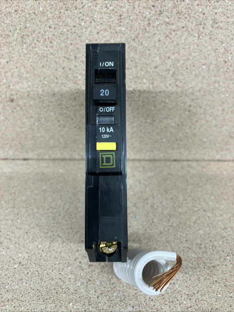 NEW Square D QOB120GFI 20A Single Pole Circuit Breaker