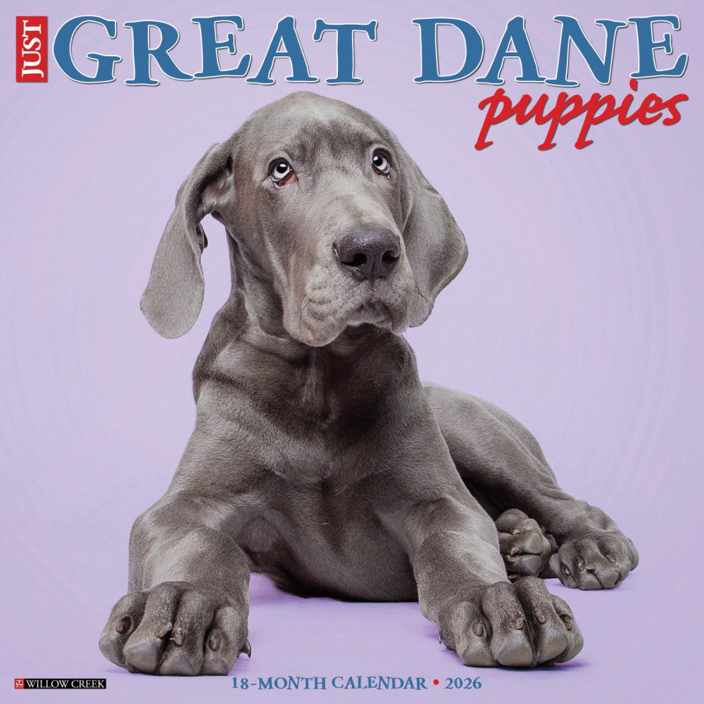 Great Dane Puppies 2026 12" x 12" Wall Calendar (free shipping)