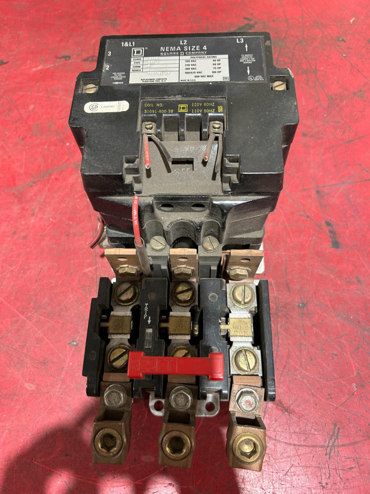 USED Square D 8536SFO1V02S Co Class 8536 Motor Starter