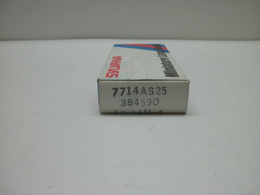 SYLVANIA 7714/7714AS25 MINIATURE LAMP BULBS 5V .075A 0.375W T1 (LOT OF 10) NIB