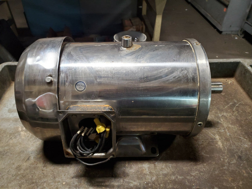 CONNEX GATOR 3 HP STAINLESS ELECTRIC MOTOR 208-230/460V 1765 RPM 182TC FRAME 3 Ø