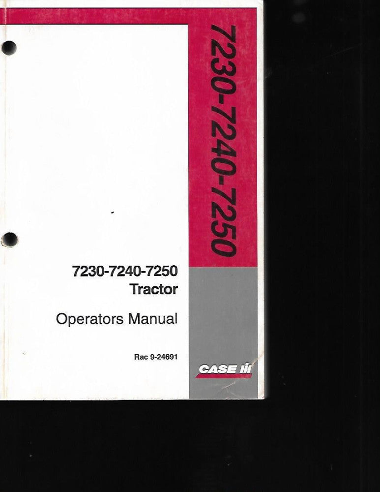 CASE IH 7230-7240-7250 TRACTORS OPERATORS MANUAL