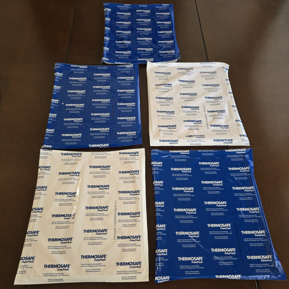 (5) Sonoco ThermoSafe PolarPack Gel Packs – Reusable Cold Packs | 5-Pack Bundle