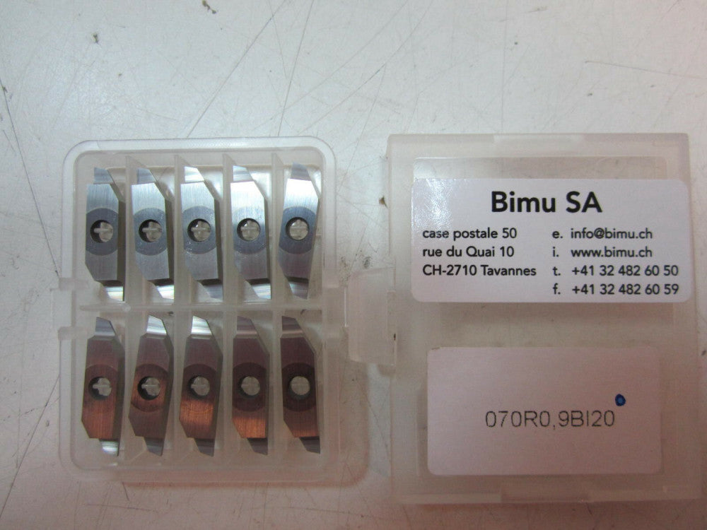 Bimu SA (070R0 9B120) Carbide Grooving Inserts New - Lot of 10