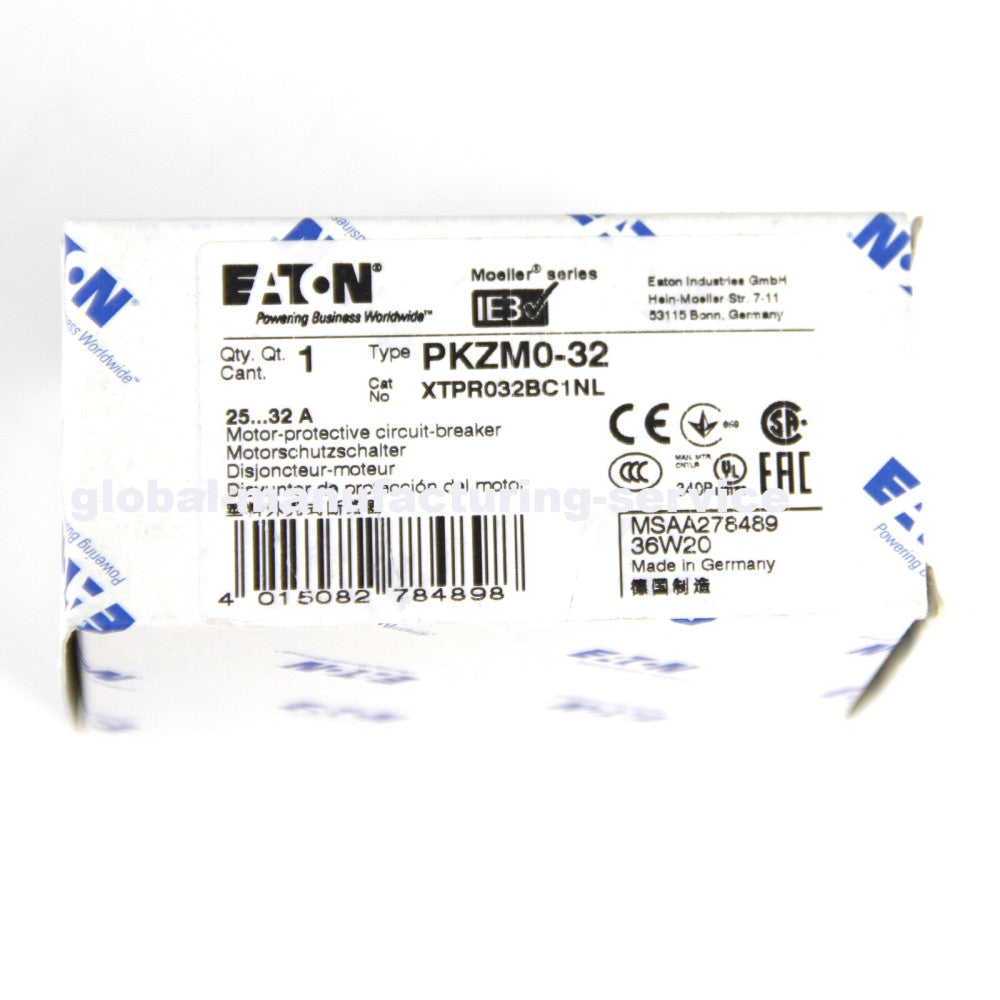 One Brand New EATON MOELLER PKZM0-32 Circuit Breaker PKZM032 PKZMO-32 25-32A