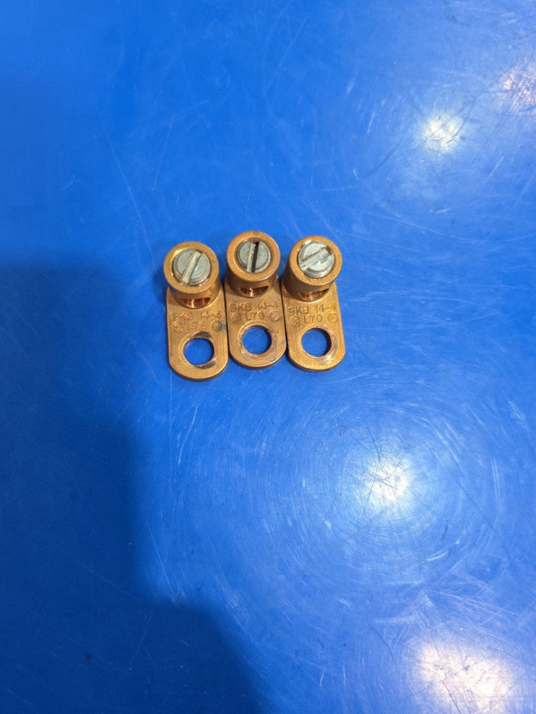 3PC Set Thomas & Betts BKB14-4 L70 Copper Mechanical Lug Connector Single Barrel