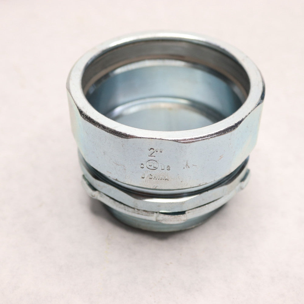 Compression Connector Unthreaded Rigid or IMC Conduits Zinc Plated Steel 2"