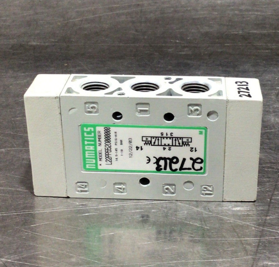 Numatics L22PA452O000000 Air-Pilot Valve 1/4" Npt