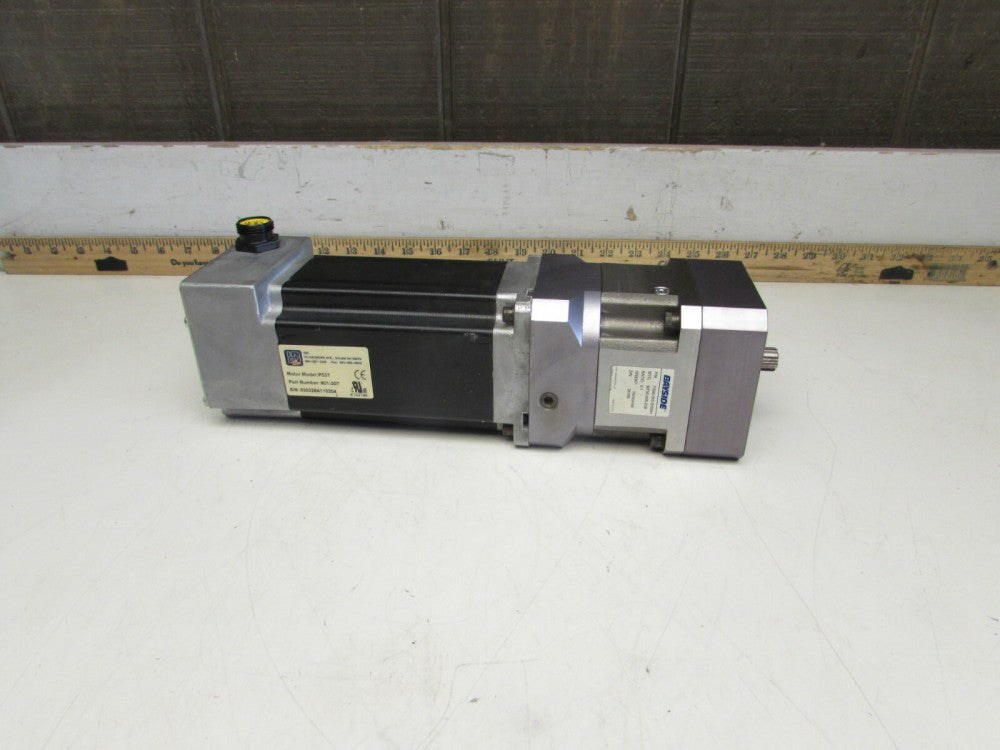 INDUSTRIAL DEVICES CORP./ IDC SERVO MOTOR, PN#-801-307, W/ BAYSIDE GEAR DRIVE,