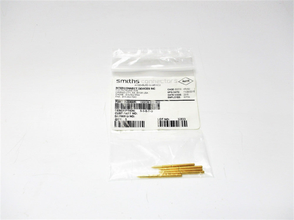 SMITHS 100028-027-922 (PKG OF 5) NSNP