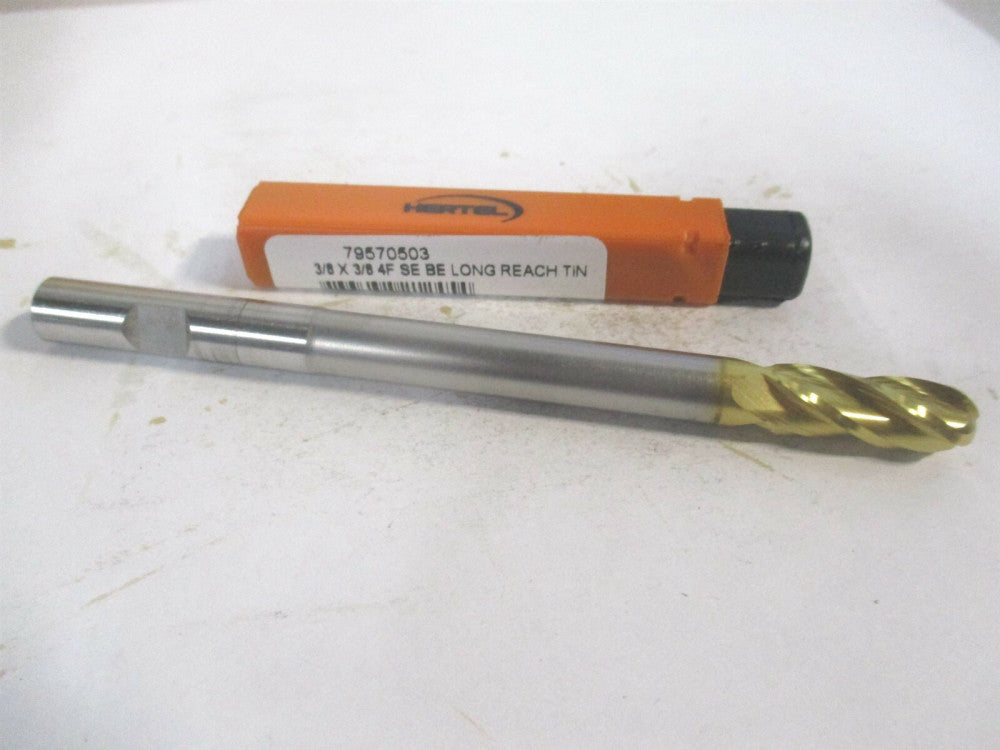 (21245) 3/8" x 1" x 3/8" x 5" OAL High Speed Steel 4 Flute RH Ball End Mill