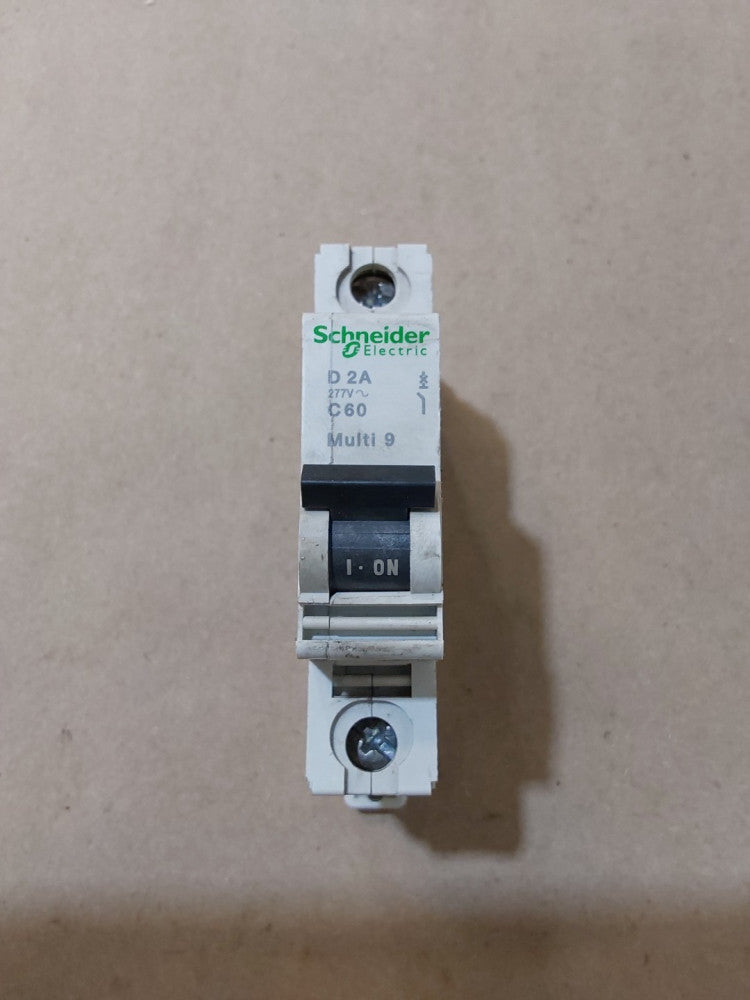 Schneider 24501 Multi 9 C60 D2A 2 Amp 1 Pole 277 Circuit Breaker