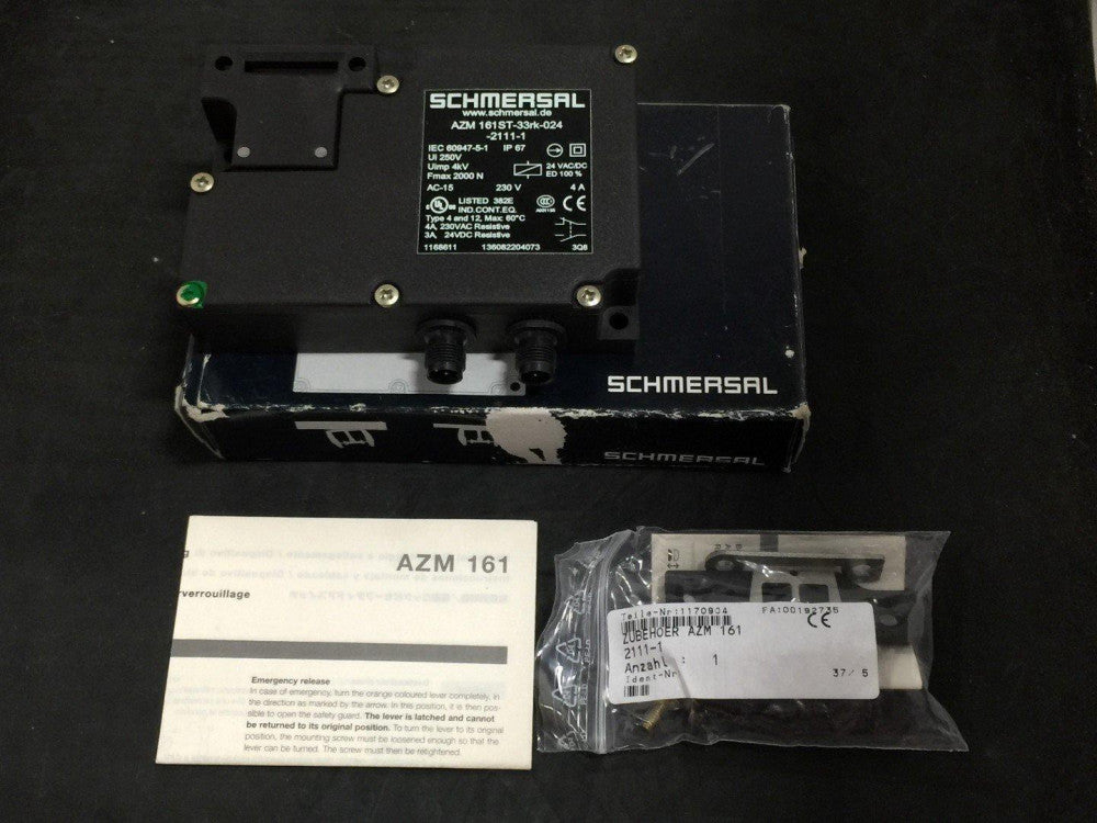 SCHMERSAL AZM161ST-33RK-024-2111-1 SAFETY INTERLOCK SWITCH 24VAC/DC