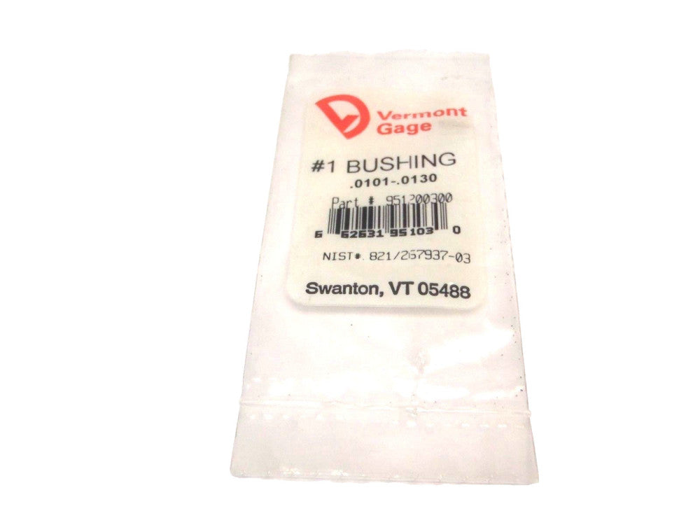 Vermont Gage 951200900 #1 Bushing .0101-.0130 Range