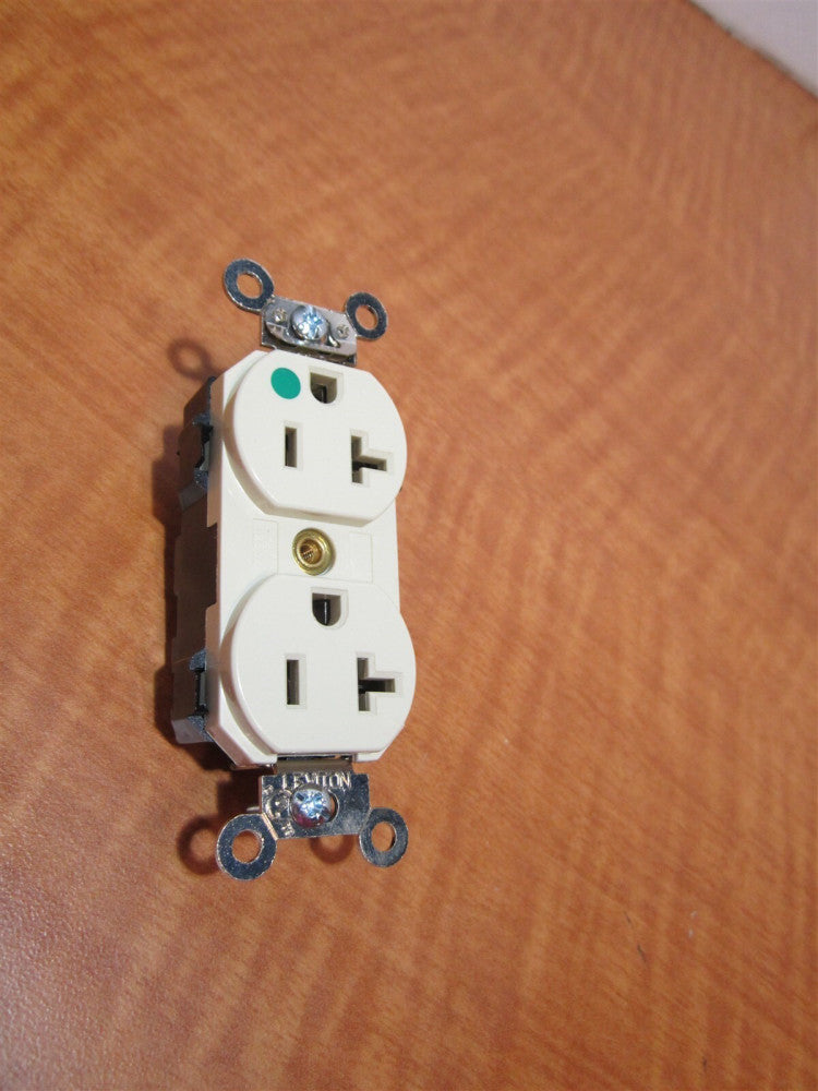 Leviton M8300-i Ivory Hospital Grade Lev-lok Receptacle Duplex Outlet 20a 125v