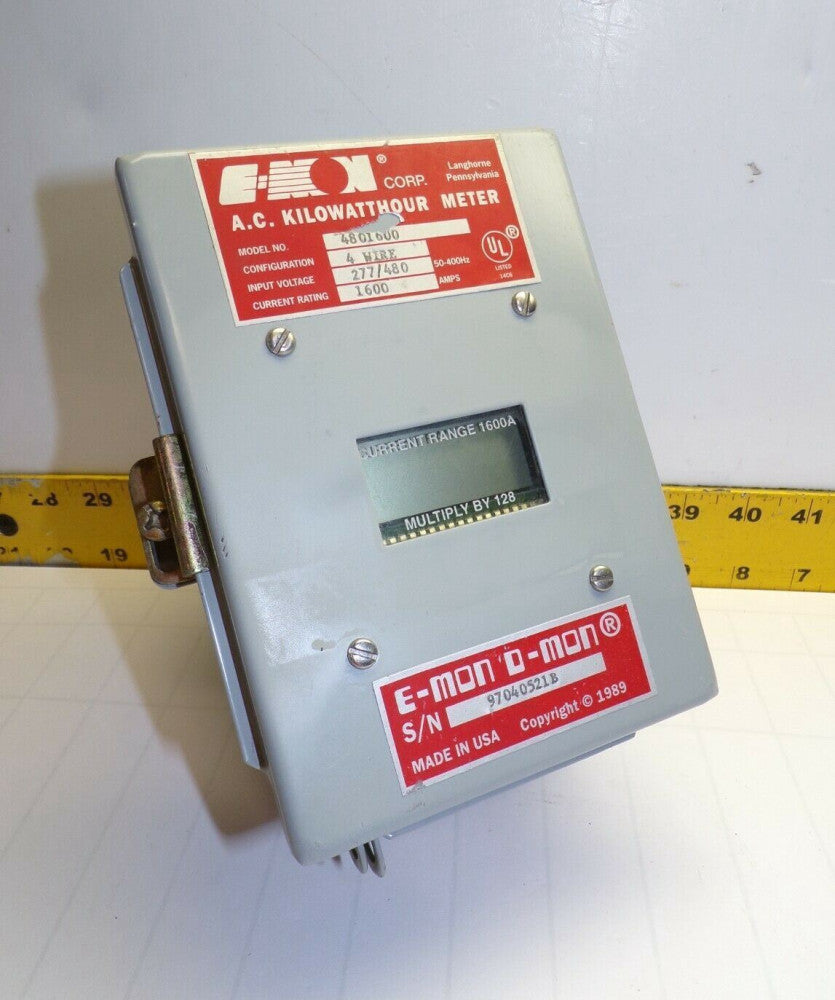 E-MON A.C. KILOWATTHOUR METER 4 WIRE 277/480 VAC 1600 AMPS 4801600
