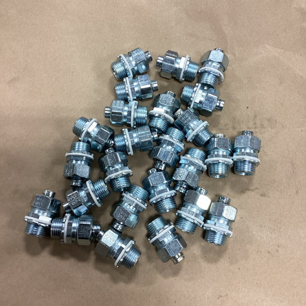 Appleton ST-38, 3/8", Steel, Non-Insulated, Liquid Tight Connector Lot Of 25 NOS