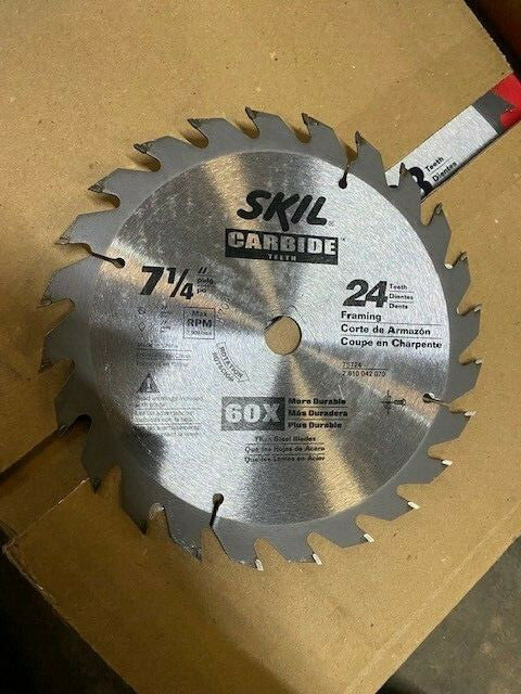 (25 PACK) SKIL 7-1/4" 24 Tooth Carbide Tipped Saw Blades 75724B25 SP1T2