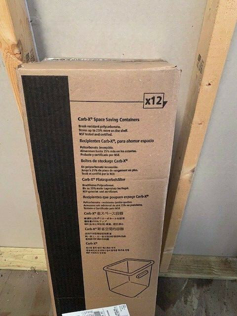 (12 Pack) Rubbermaid FG630600CLR Space Saving Square Containers - 6 Quart, Clear