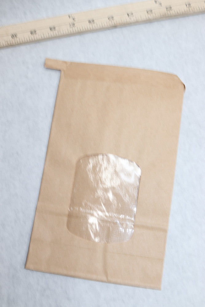 Bagcraft Papercon 300246 Paper/Poly Stand Up Window Bakery Bag 6x9.5" Tin Ties