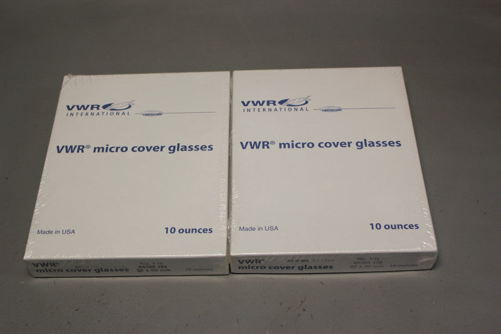 LOT OF 2 NEW BOXES OF VWR MIRCO COVER SLIDE GLASSES 48393