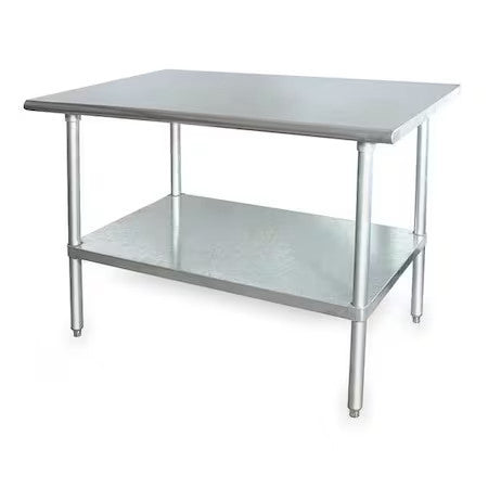 Zoro Select 2Krd8 Fixed Work Table,Ss,48" W,30" D